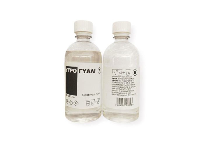 Υγρό γυαλί Crystal Clear 2 συστατικών 750ml.