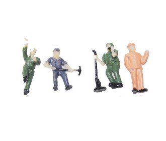 Ανθρώπινες χρωματιστές φιγούρες εργασίας για μακέτα πλαστικές 1:87, ύψος 2.4εκ. (4τεμ.) Ανθρώπινες χρωματιστές φιγούρες εργασίας για μακέτα πλαστικές 1:87, ύψος 2.4εκ. (4τεμ.)