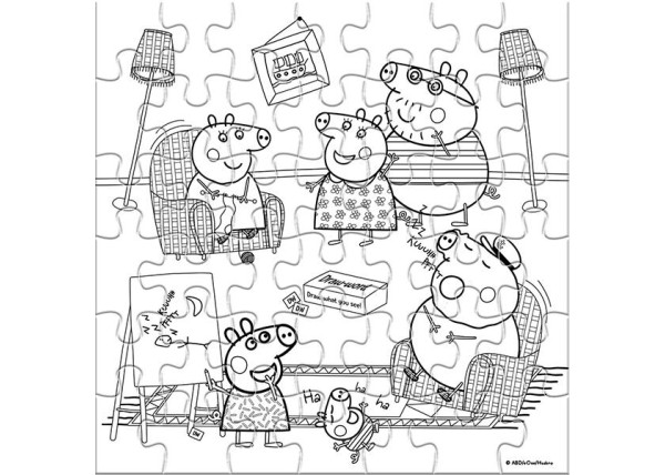 Luna παζλ χρωματισμού Peppa Pig, 2 όψεων, 42 τεμ., 42x42εκ. Luna παζλ χρωματισμού Peppa Pig, 2 όψεων, 42 τεμ., 42x42εκ.