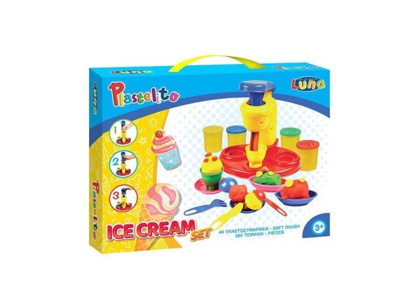Luna Πλαστοζυμαράκια σε πολυμηχανή παγωτού με εργαλεία 33,5x25,5x6,8εκ. Luna Πλαστοζυμαράκια σε πολυμηχανή παγωτού με εργαλεία 33,5x25,5x6,8εκ.