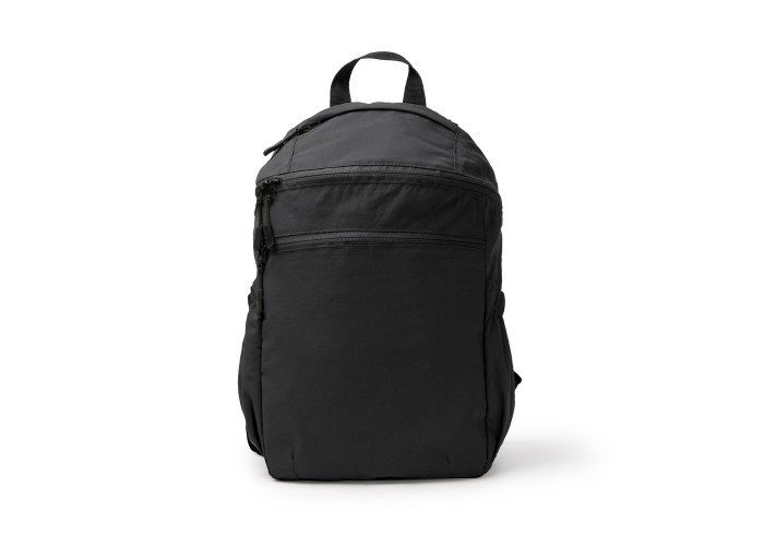 Σακίδιο πλάτης nylon Ripstop μαύρο 26x38x13εκ. Σακίδιο πλάτης nylon Ripstop μαύρο 26x38x13εκ.