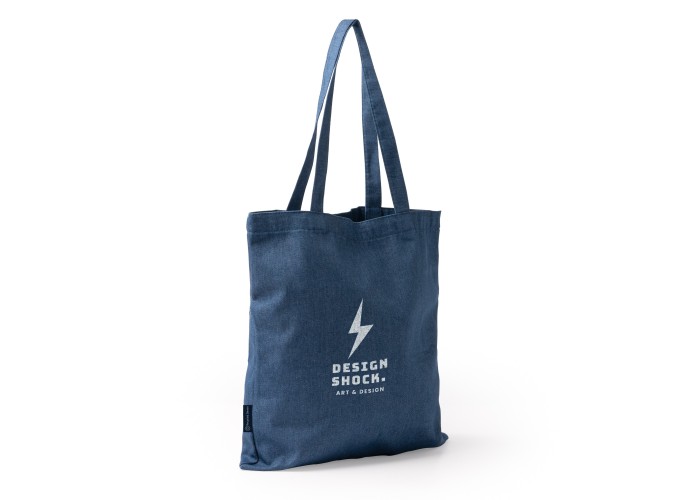 Τσάντα denim ανακυκλωμένη μπλε 38x42εκ. Τσάντα denim ανακυκλωμένη μπλε 38x42εκ.