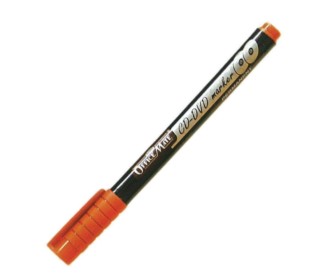 Officemate μαρκαδόρος ανεξίτηλος για cd/dvd κόκκινος