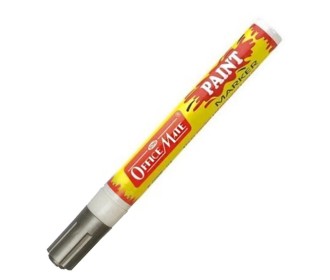 Officemate μαρκαδόρος ανεξίτηλος ασημί