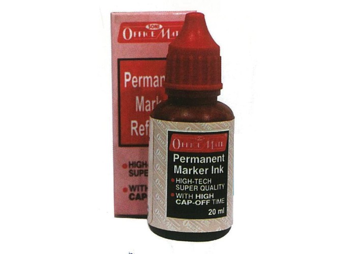 Μελάνι για ανεξίτηλο μαρκαδόρο μαύρο 20ml