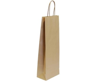 Next χάρτινη τσάντα κρασιού καφέ με στριφτό χερούλι Υ39x14x8εκ.