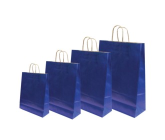 Next χάρτινη τσάντα σκ.μπλε με στριφτό χερούλι Υ31x22x10εκ. Δυνατότητα εκτύπωσης