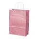 Next χάρτινη τσάντα glitter ροζ με στριφτό χερούλι Υ31x22x10εκ. Δυνατότητα εκτύπωσης