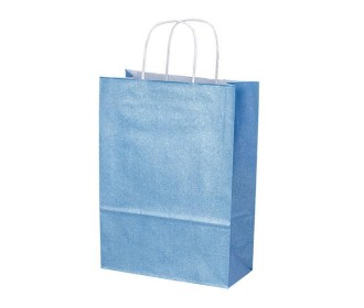 Next χάρτινη τσάντα glitter γαλάζια με στριφτό χερούλι Υ35x26x12εκ. Δυνατότητα εκτύπωσης Next χάρτινη τσάντα glitter γαλάζια με στριφτό χερούλι Υ35x26x12εκ. Δυνατότητα εκτύπωσης