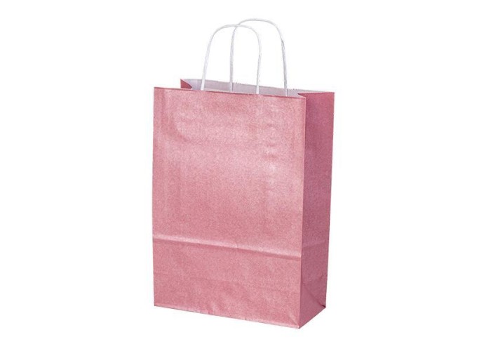 Next χάρτινη τσάντα glitter ροζ με στριφτό χερούλι Υ41x32x12εκ. Δυνατότητα εκτύπωσης Next χάρτινη τσάντα glitter ροζ με στριφτό χερούλι Υ41x32x12εκ. Δυνατότητα εκτύπωσης