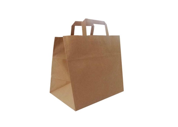 Next χάρτινη τσάντα delivery καφέ με πλακέ χερούλι Υ27x32x17εκ. Δυνατότητα εκτύπωσης Next χάρτινη τσάντα delivery καφέ με πλακέ χερούλι Υ27x32x17εκ. Δυνατότητα εκτύπωσης