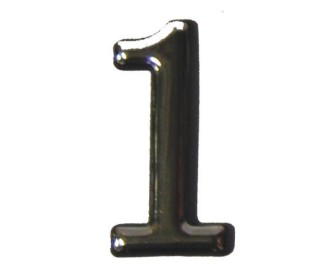 Αριθμός πλαστικός αυτοκόλλητος χρωμίου Ν.1 Αριθμός πλαστικός αυτοκόλλητος χρωμίου Ν.1