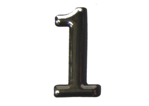 Αριθμός πλαστικός αυτοκόλλητος χρωμίου Ν.1