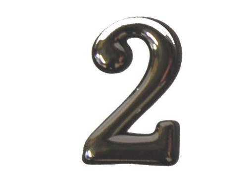Αριθμός πλαστικός αυτοκόλλητος χρωμίου Ν.2