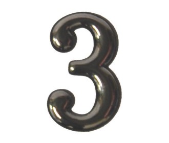 Αριθμός πλαστικός αυτοκόλλητος χρωμίου Ν.3 Αριθμός πλαστικός αυτοκόλλητος χρωμίου Ν.3