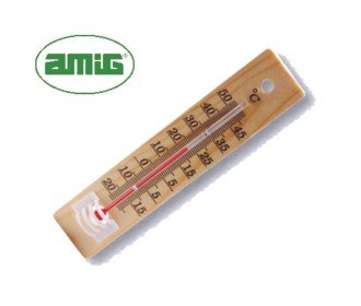 Θερμόμετρο ξύλινο 14x3εκ.