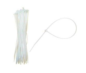 Δεματικά καλωδίων λευκά 29εκ x 3,6mm 100τεμ. Δεματικά καλωδίων λευκά 29εκ x 3,6mm 100τεμ.