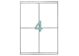 Fleks ετικέτ. αυτοκόλ. λευκές 105x148,1mm 4/φ 100φ Α4 Fleks ετικέτ. αυτοκόλ. λευκές 105x148,1mm 4/φ 100φ Α4