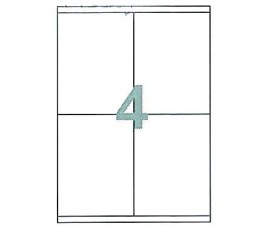 Fleks ετικέτ. αυτοκόλ. λευκές 105x148,1mm 4/φ 100φ Α4 Fleks ετικέτ. αυτοκόλ. λευκές 105x148,1mm 4/φ 100φ Α4