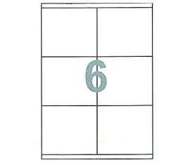 Fleks ετικέτ. αυτοκόλ. λευκές 105x96mm 6/φ 100φ Α4 Fleks ετικέτ. αυτοκόλ. λευκές 105x96mm 6/φ 100φ Α4