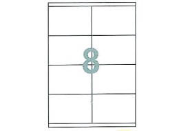 Fleks ετικέτ. αυτοκόλ. λευκές 105x74,1mm 8/φ 100φ Α4 Fleks ετικέτ. αυτοκόλ. λευκές 105x74,1mm 8/φ 100φ Α4