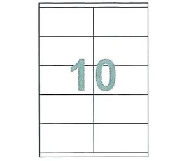 Fleks ετικέτ. αυτοκόλ. λευκές 105x57mm 10/φ 100φ Α4 Fleks ετικέτ. αυτοκόλ. λευκές 105x57mm 10/φ 100φ Α4