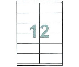 Fleks ετικέτ. αυτοκόλ. λευκές 105x48mm 12/φ 100φ Α4 Fleks ετικέτ. αυτοκόλ. λευκές 105x48mm 12/φ 100φ Α4