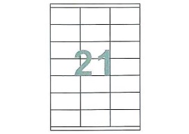 Fleks ετικέτ. αυτοκόλ. λευκές 70x42,3mm 21/φ 100φ Α4 Fleks ετικέτ. αυτοκόλ. λευκές 70x42,3mm 21/φ 100φ Α4