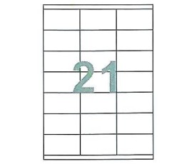 Fleks ετικέτ. αυτοκόλ. λευκές 70x42,3mm 21/φ 100φ Α4 Fleks ετικέτ. αυτοκόλ. λευκές 70x42,3mm 21/φ 100φ Α4