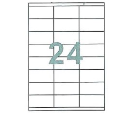 Fleks ετικέτ. αυτοκόλ. λευκές 70x37mm 24/φ 100φ Α4 Fleks ετικέτ. αυτοκόλ. λευκές 70x37mm 24/φ 100φ Α4