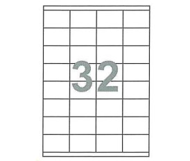 Fleks ετικέτ. αυτοκόλ. λευκές 52.5x35mm 32/φ 100φ Α4 Fleks ετικέτ. αυτοκόλ. λευκές 52.5x35mm 32/φ 100φ Α4