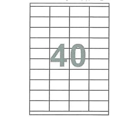 Fleks ετικέτ. αυτοκόλ. λευκές 52.5x29.7mm 40/φ 100φ Α4 Fleks ετικέτ. αυτοκόλ. λευκές 52.5x29.7mm 40/φ 100φ Α4