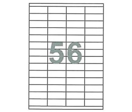 Fleks ετικέτ. αυτοκόλ. λευκές 52.5x21.2mm 56/φ 100φ Α4 Fleks ετικέτ. αυτοκόλ. λευκές 52.5x21.2mm 56/φ 100φ Α4