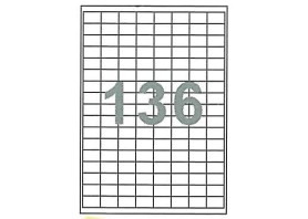 Fleks ετικέτ. αυτοκόλ. λευκές 25.4x16.9mm 136/φ 100φ Α4 Fleks ετικέτ. αυτοκόλ. λευκές 25.4x16.9mm 136/φ 100φ Α4