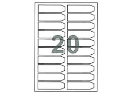 Fleks ετικέτ. αυτοκόλ. λευκές 90x25mm 20/φ 100φ Α4 Fleks ετικέτ. αυτοκόλ. λευκές 90x25mm 20/φ 100φ Α4