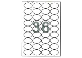 Fleks ετικέτ. αυτοκόλ. λευκές Ø45x30mm 36/φ 100φ Α4 Fleks ετικέτ. αυτοκόλ. λευκές Ø45x30mm 36/φ 100φ Α4