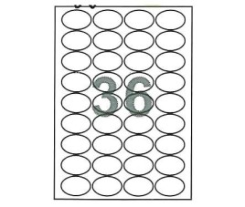 Fleks ετικέτ. αυτοκόλ. λευκές Ø45x30mm 36/φ 100φ Α4 Fleks ετικέτ. αυτοκόλ. λευκές Ø45x30mm 36/φ 100φ Α4