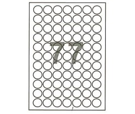 Fleks ετικέτ. αυτοκόλ. λευκές Ø25mm 77/φ 100φ Α4 Fleks ετικέτ. αυτοκόλ. λευκές Ø25mm 77/φ 100φ Α4