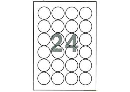 Fleks ετικέτ. αυτοκόλ. λευκές Ø46mm 24/φ 100φ Α4 Fleks ετικέτ. αυτοκόλ. λευκές Ø46mm 24/φ 100φ Α4