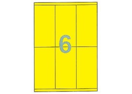 Fleks ετικέτ. αυτοκόλ. κίτρινες 70x147mm 6/φ 25φ Α4 Fleks ετικέτ. αυτοκόλ. κίτρινες 70x147mm 6/φ 25φ Α4