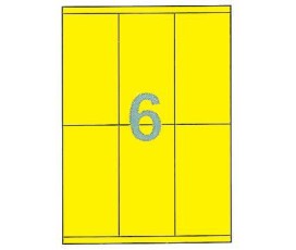 Fleks ετικέτ. αυτοκόλ. κίτρινες 70x147mm 6/φ 25φ Α4 Fleks ετικέτ. αυτοκόλ. κίτρινες 70x147mm 6/φ 25φ Α4