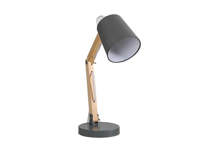 Φωτιστικό επιτραπέζιο ξύλινο γκρι Υ42x22x14εκ. Φωτιστικό επιτραπέζιο ξύλινο γκρι Υ42x22x14εκ.