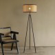 Φωτιστικό δαπέδου rattan με ξύλινη βάση Υ145xØ45εκ. Φωτιστικό δαπέδου rattan με ξύλινη βάση Υ145xØ45εκ.