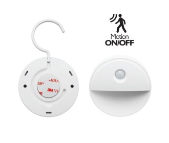 Φωτάκι νυκτός 0,8W μπαταρίας  Ø8x2,5εκ. με αισθητήρα φωτός, γάντζο και μαγνήτη Φωτάκι νυκτός 0,8W μπαταρίας  Ø8x2,5εκ. με αισθητήρα φωτός, γάντζο και μαγνήτη