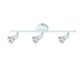 Irma III σποτ τριπλό σε ράγα επιτοίχιο Ø8x 50,5xY15εκ. λευκό Irma III σποτ τριπλό σε ράγα επιτοίχιο Ø8x 50,5xY15εκ. λευκό