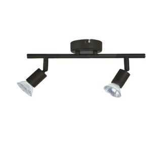 Irma II σποτ διπλό σε ράγα επιτοίχιο Ø8x 32,5xY15εκ. μαύρο Irma II σποτ διπλό σε ράγα επιτοίχιο Ø8x 32,5xY15εκ. μαύρο