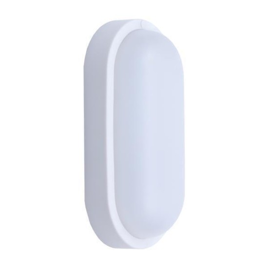 Φωτιστικό τοίχου LED 12W οβάλ λευκό 20,5x10,5x5,4εκ. Φωτιστικό τοίχου LED 12W οβάλ λευκό 20,5x10,5x5,4εκ.