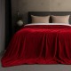 Κουβέρτα υπέρδιπλη κόκκινη βελουτέ από 100% polyester 220x240εκ. Κουβέρτα υπέρδιπλη κόκκινη βελουτέ από 100% polyester 220x240εκ.