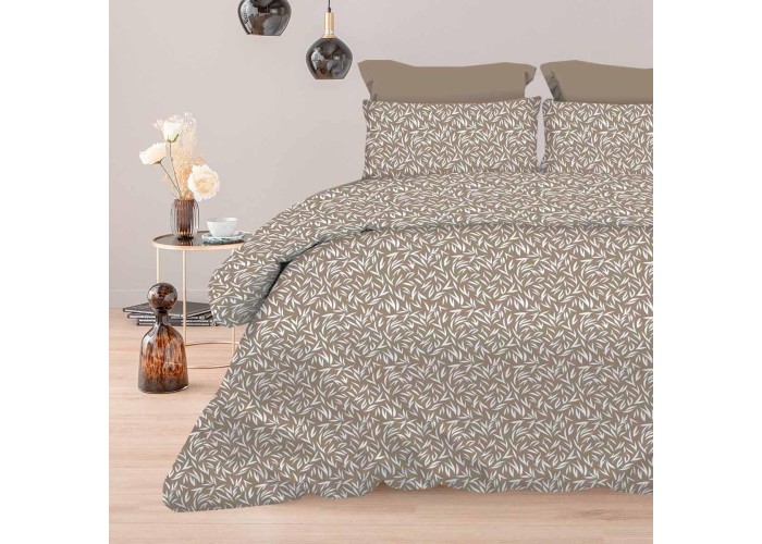 Σετ υπέρδιπλα σεντόνια Emelia beige από 100% βαμβάκι 245x260εκ. Σετ υπέρδιπλα σεντόνια Emelia beige από 100% βαμβάκι 245x260εκ.