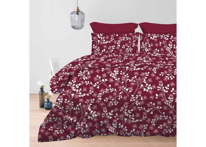Σετ υπέρδιπλα σεντόνια Daisy redwine από 100% βαμβάκι 245x260εκ. Σετ υπέρδιπλα σεντόνια Daisy redwine από 100% βαμβάκι 245x260εκ.